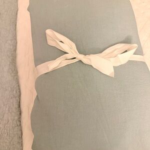 King Size Southern Living Spa Blue Linen Cotton Blend duvet Cover